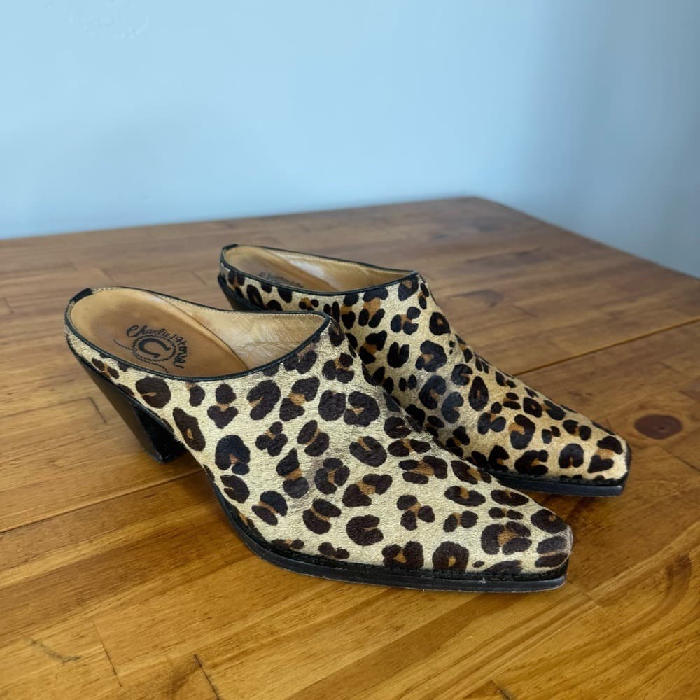 Charlie 1 Horse Leopard Mule Clogs - Image 1