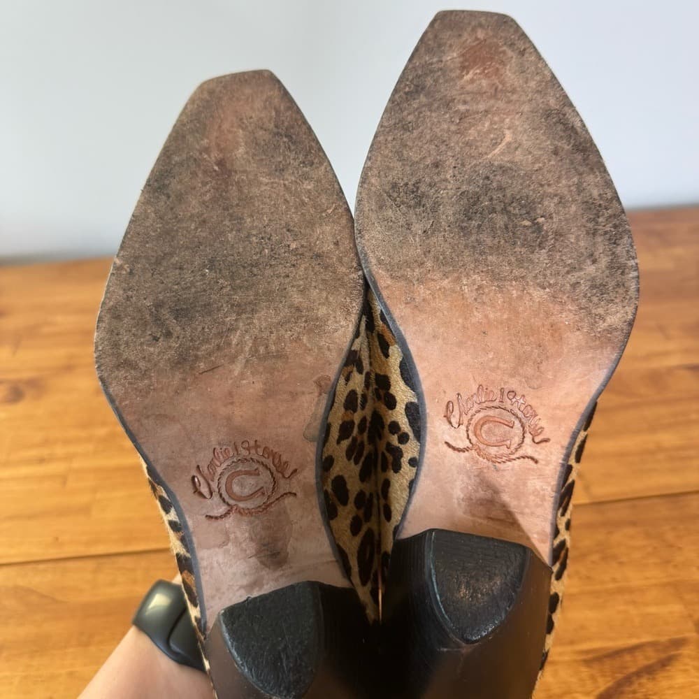 Charlie 1 Horse Leopard Mule Clogs - Thumbnail 4