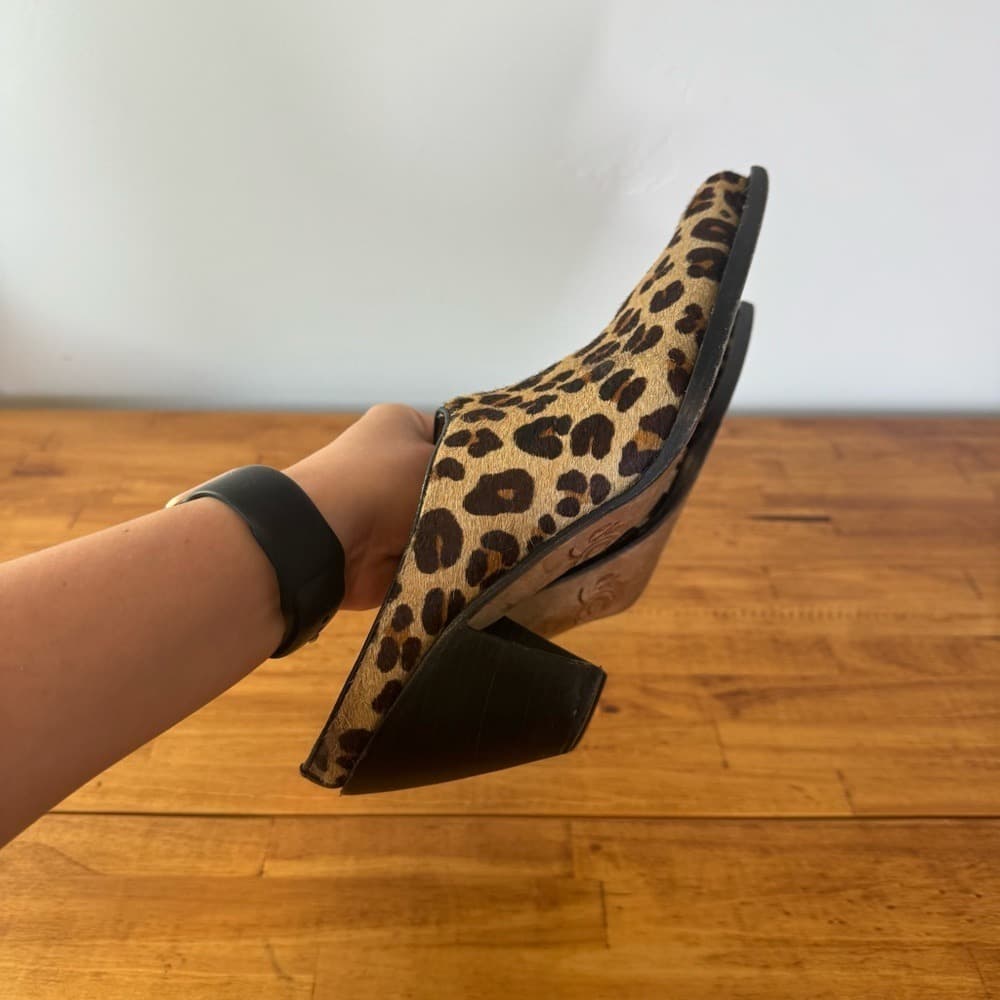Charlie 1 Horse Leopard Mule Clogs - Thumbnail 6