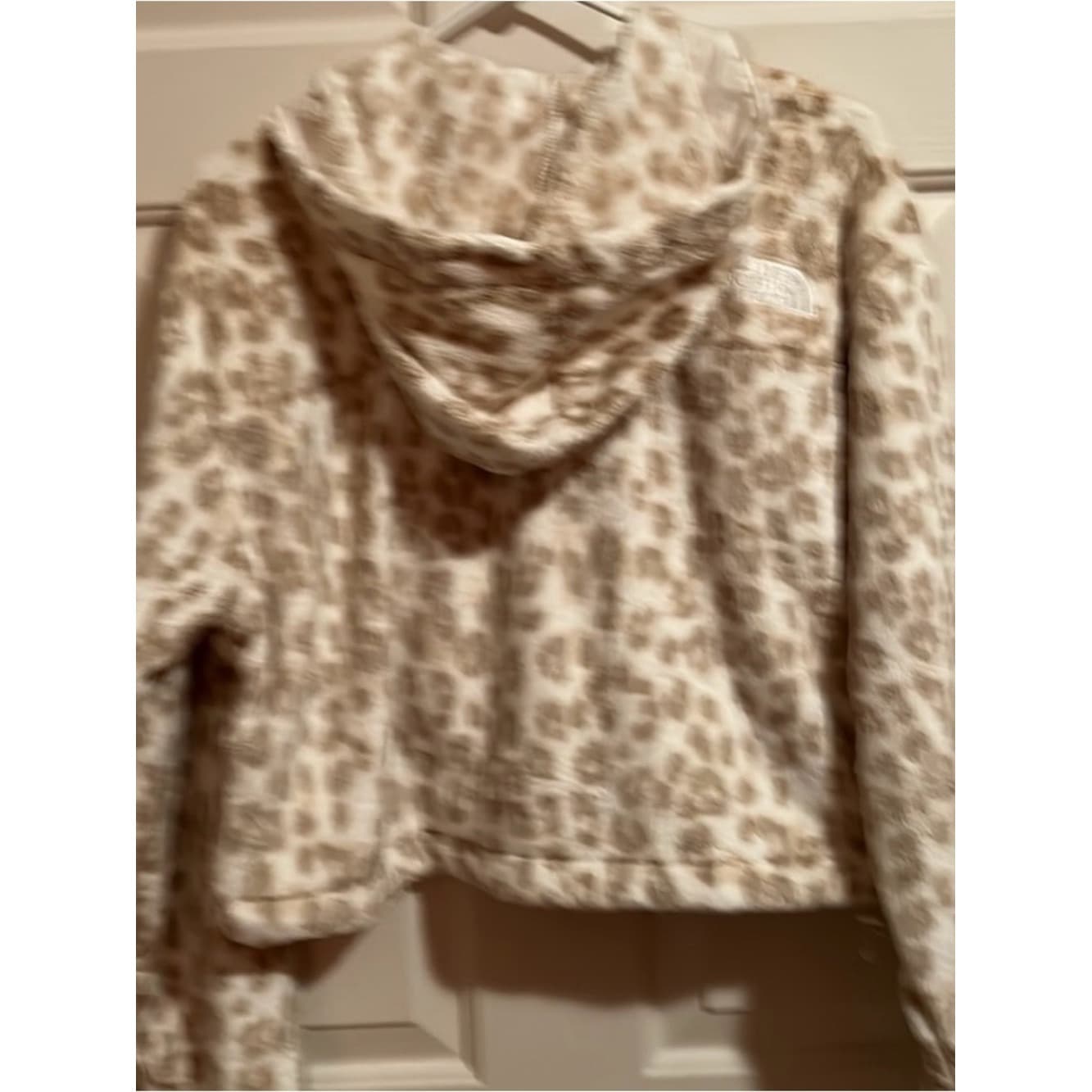 North Face Cropped Leopard Osito Hoodie Jacket 3/4 zip - Thumbnail 3