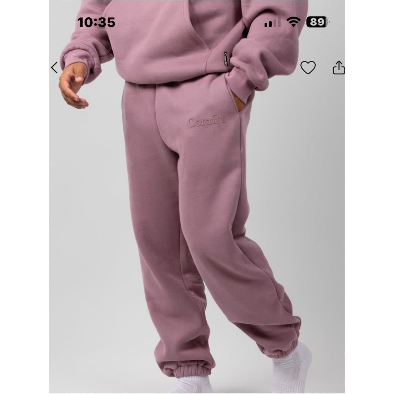Comfrt Minimalist Sweatpants in Orchid - Image 1