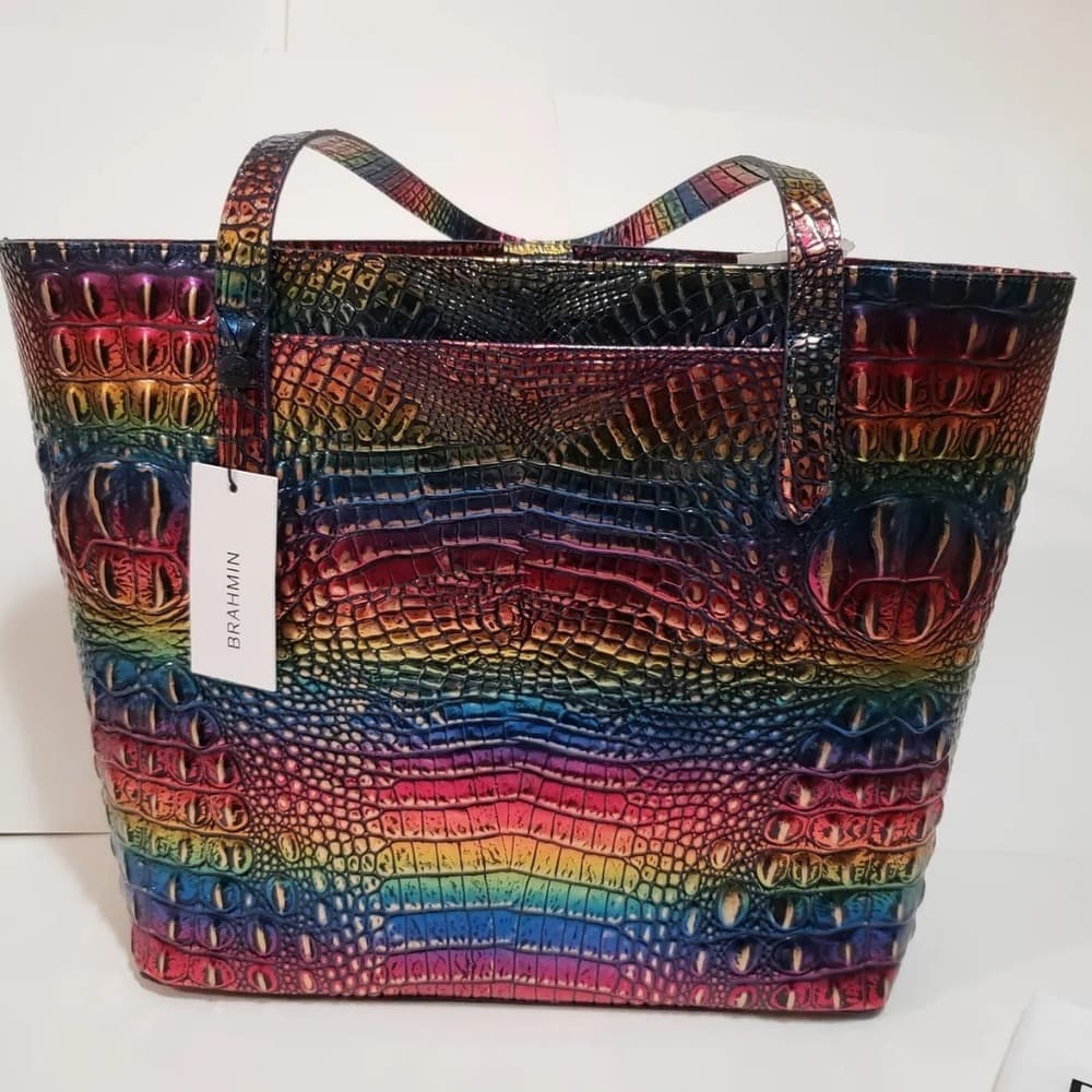 Brahmin Brooke TECHNICOLOR Irridescent Melbourne Purse with matching pouch - Thumbnail 12