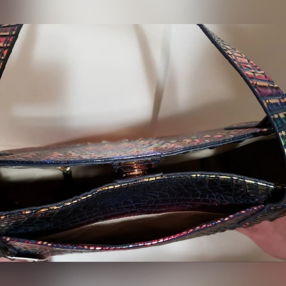 Brahmin Brooke TECHNICOLOR Irridescent Melbourne Purse with matching pouch - Thumbnail 10