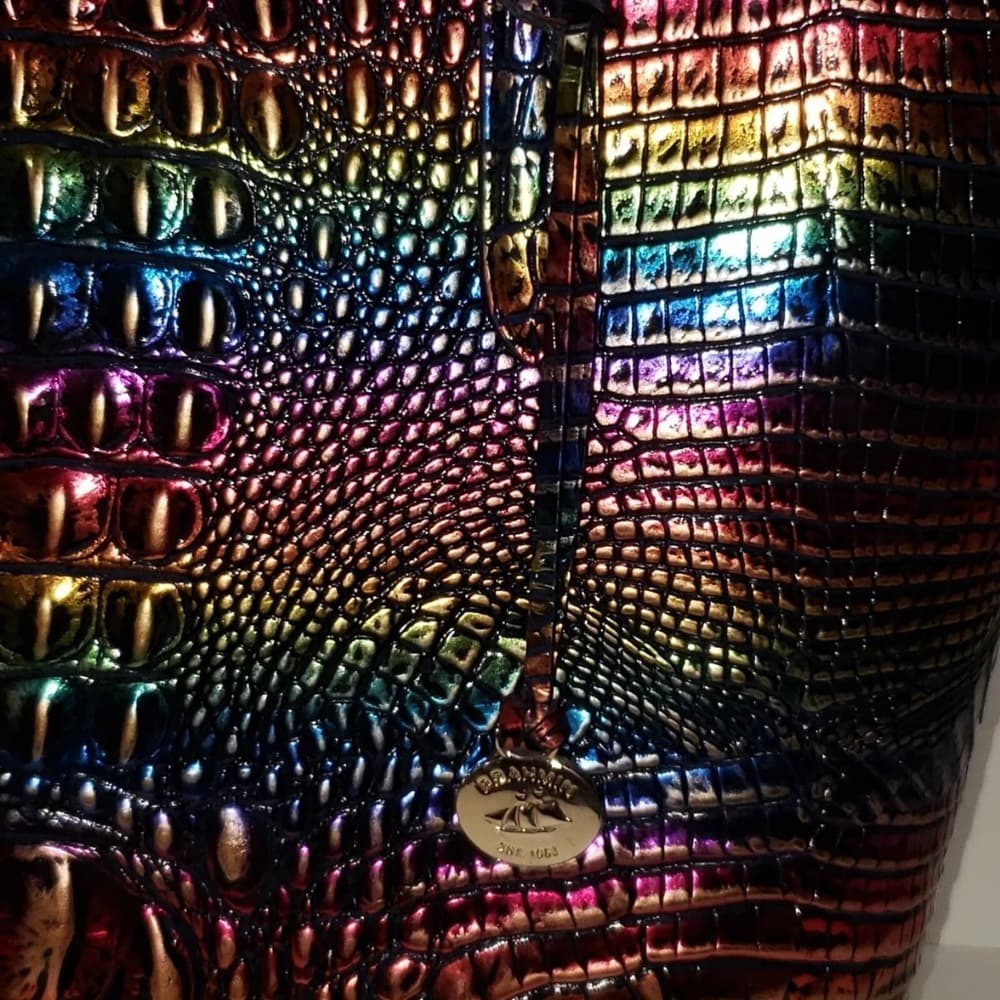 Brahmin Brooke TECHNICOLOR Irridescent Melbourne Purse with matching pouch - Thumbnail 6