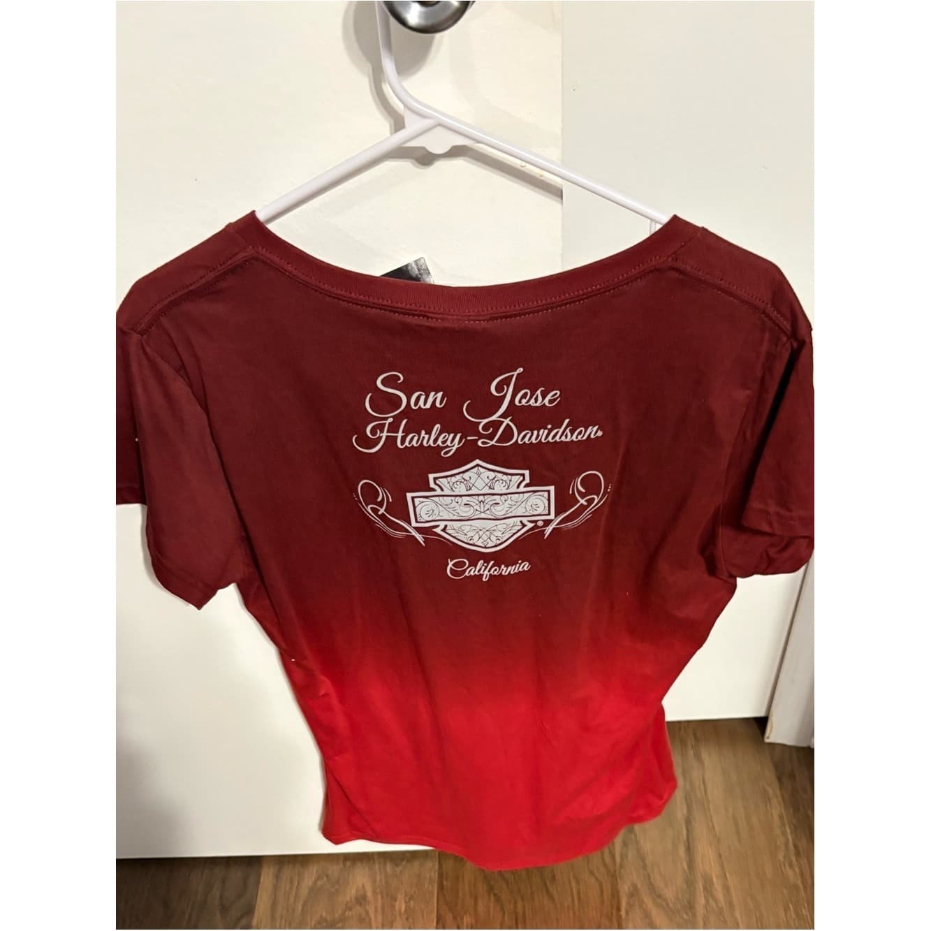 Harley-Davidson San Jose CA Red Ombré Skull Logo Tee - Thumbnail 2
