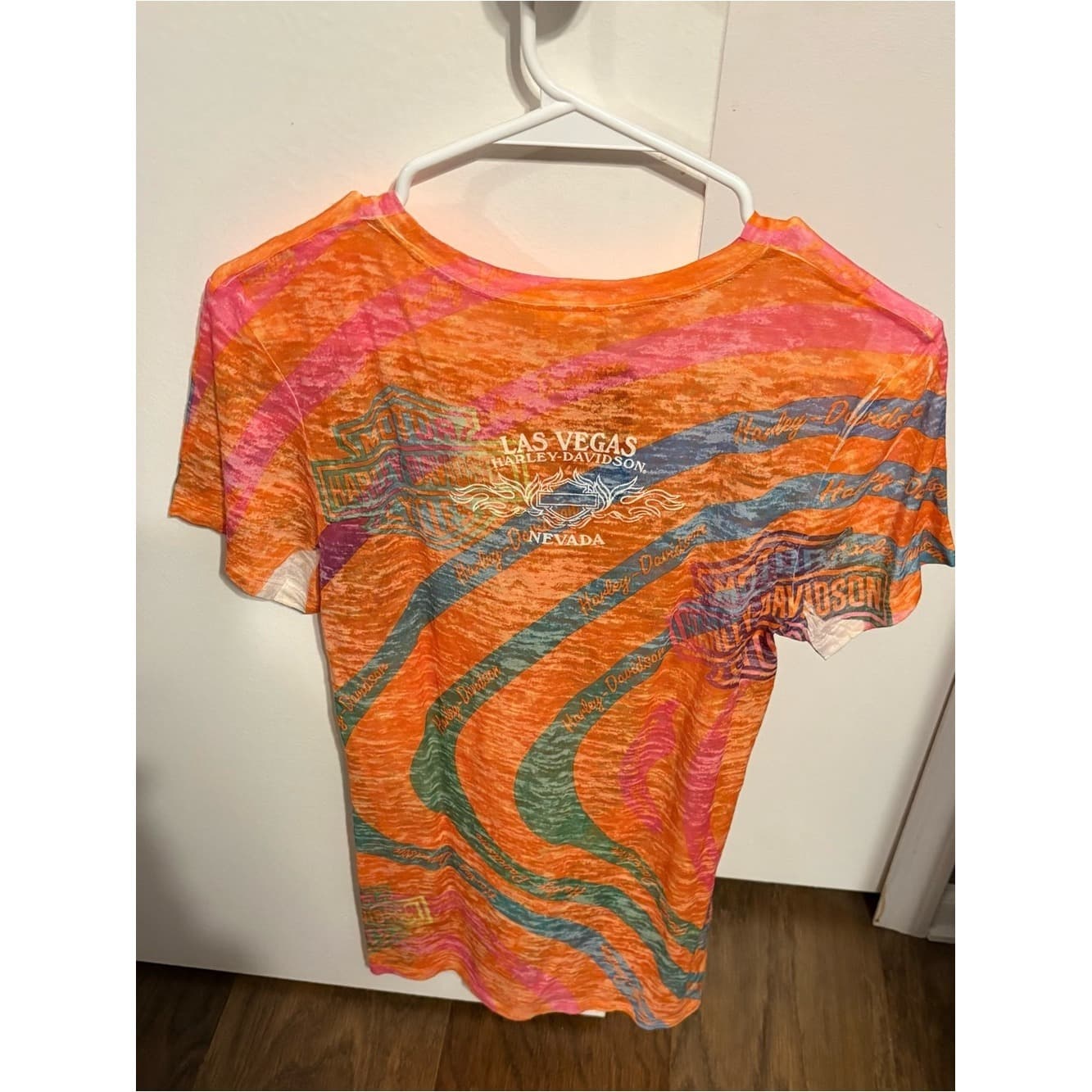 Harley-Davidson Las Vegas Orange Multi-Color Graphic Tee - Thumbnail 2