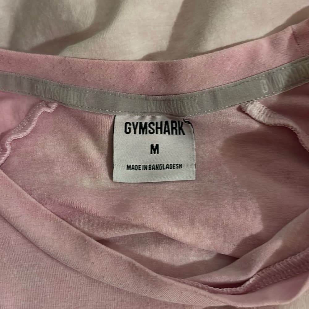 Gymshark Pink and Cream Tie-Dye Short Sleeve Tee - Thumbnail 4