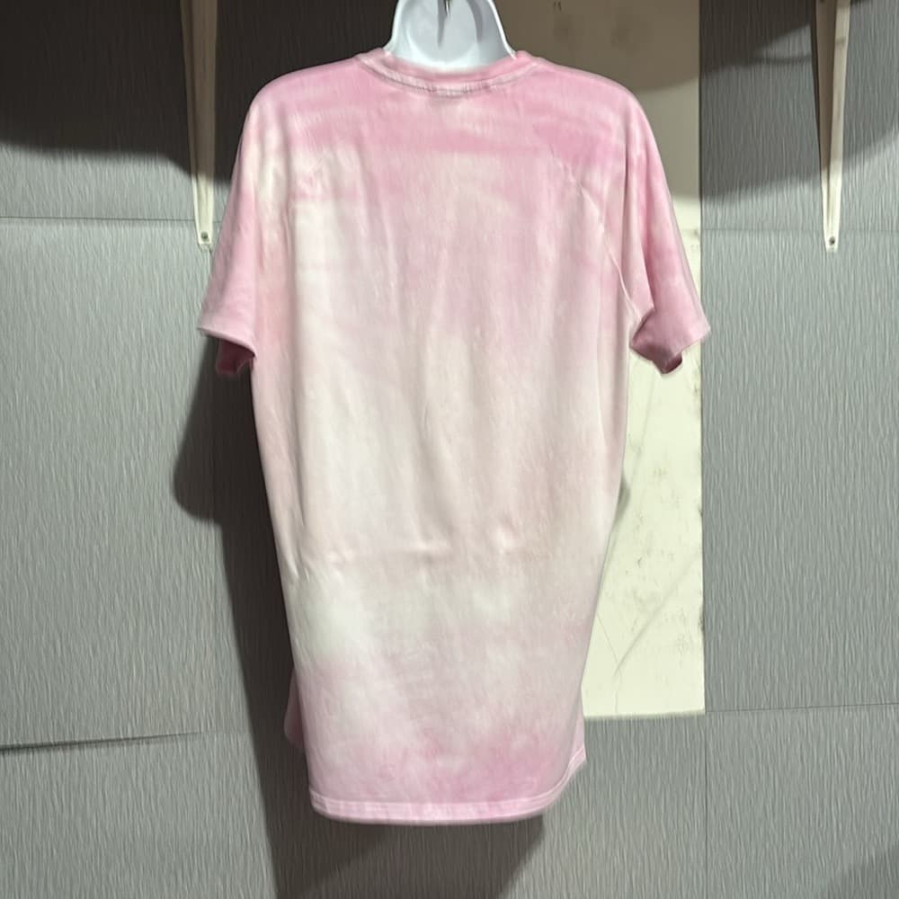 Gymshark Pink and Cream Tie-Dye Short Sleeve Tee - Thumbnail 3