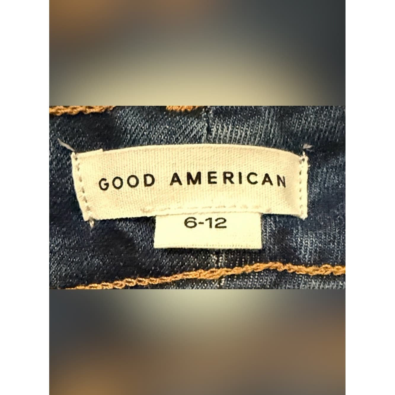 Good American Dark Indigo Distressed Denim Bermuda Shorts - Thumbnail 3
