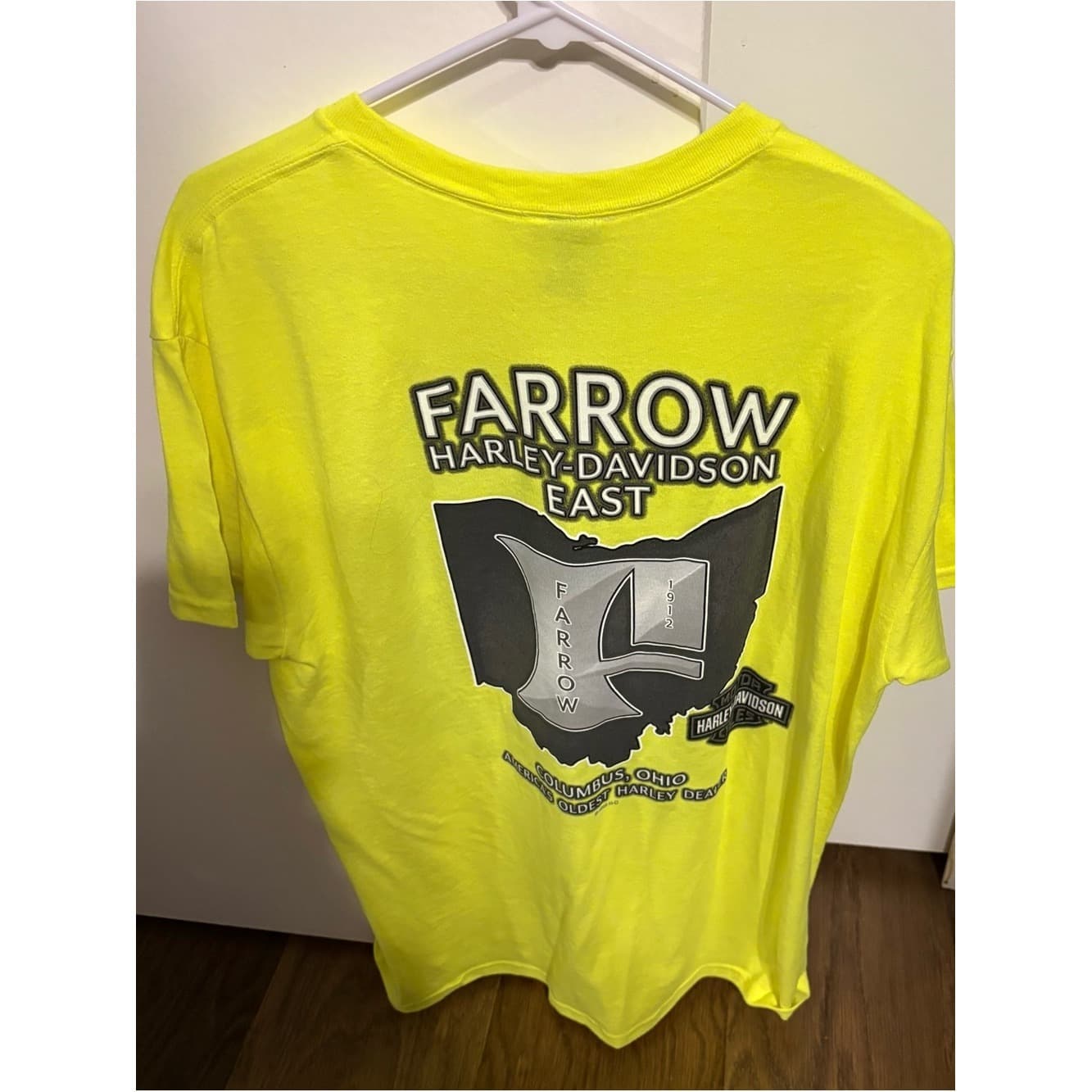 Harley-Davidson Columbus OH Neon Yellow Tee with '03 Graphic - Thumbnail 2