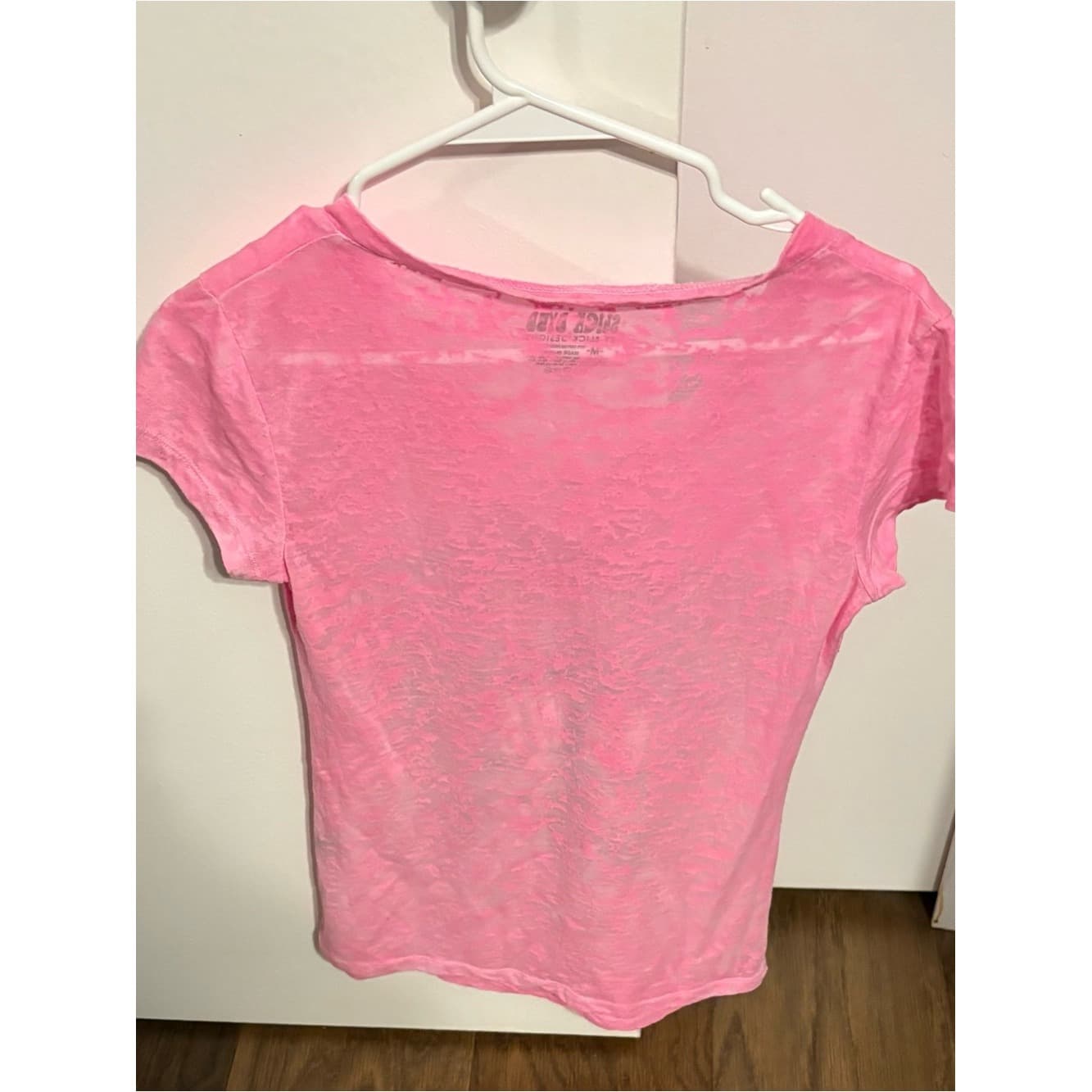 Slick Designs Daytona Beach Bike Week Pink V-Neck Tee - Thumbnail 2