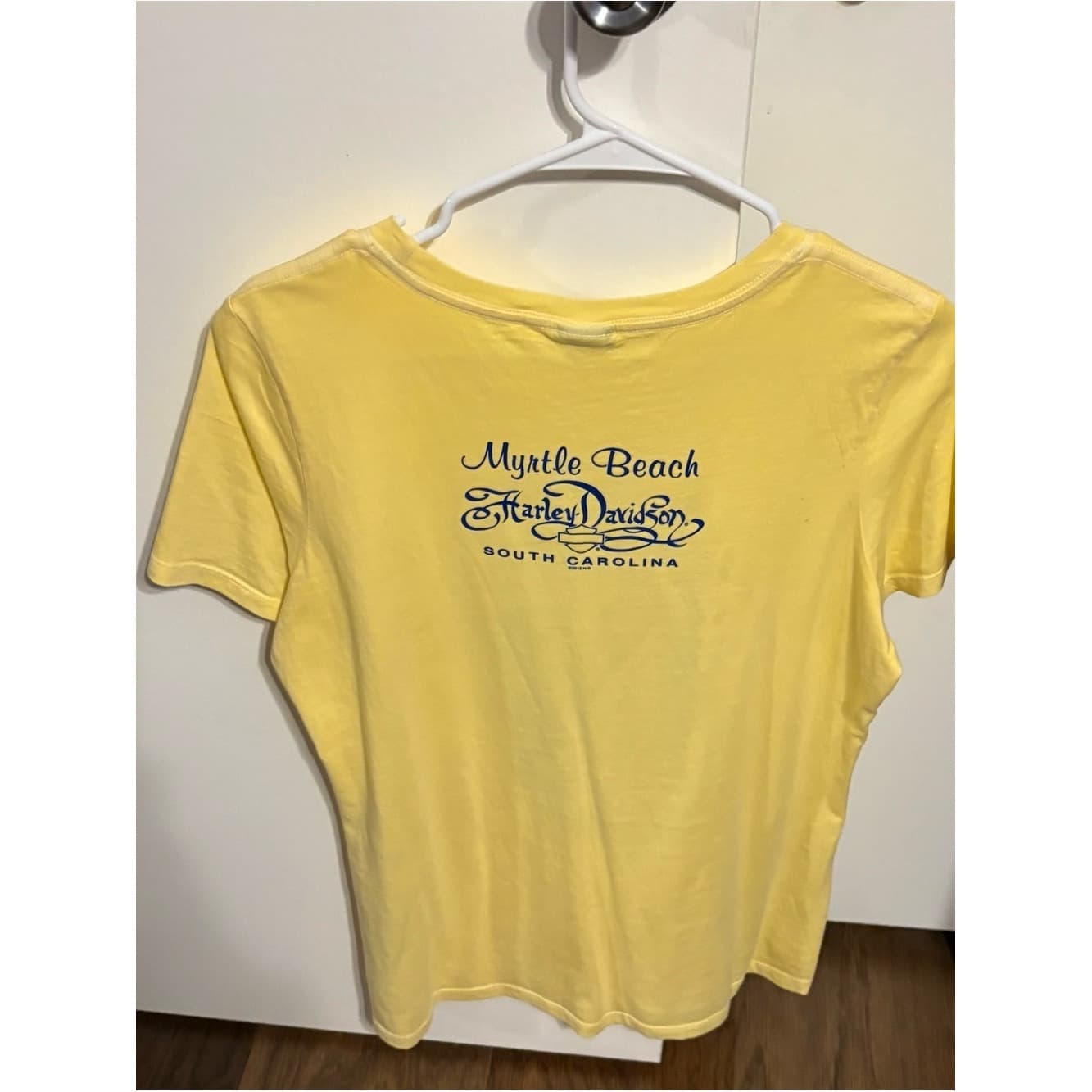 Harley-Davidson Myrtle Beach Yellow Sugar Skull Tee with Multicolor Graphic - Thumbnail 2