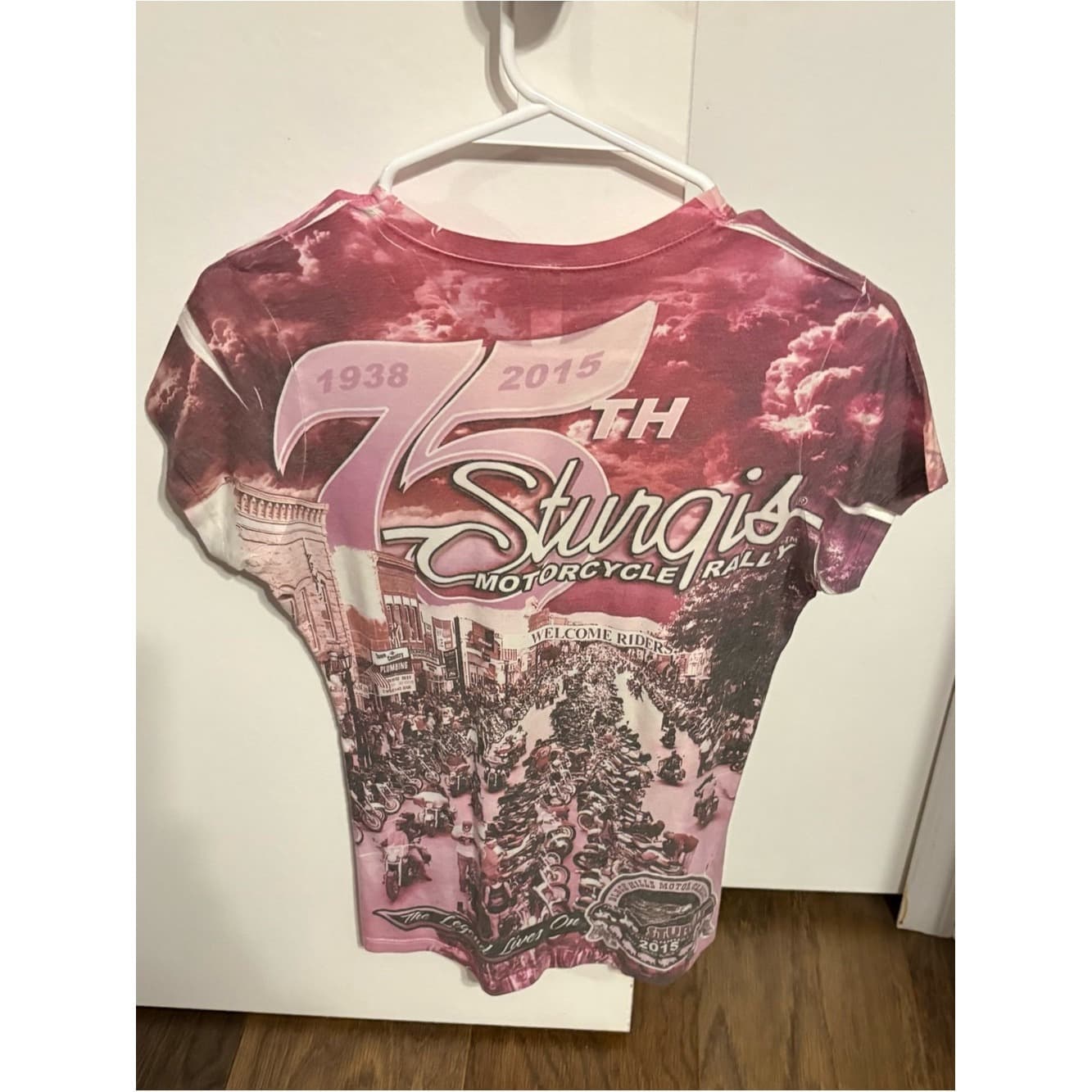 75th Sturgis Motorcycle Rally Pink Graphic Tee - Thumbnail 2