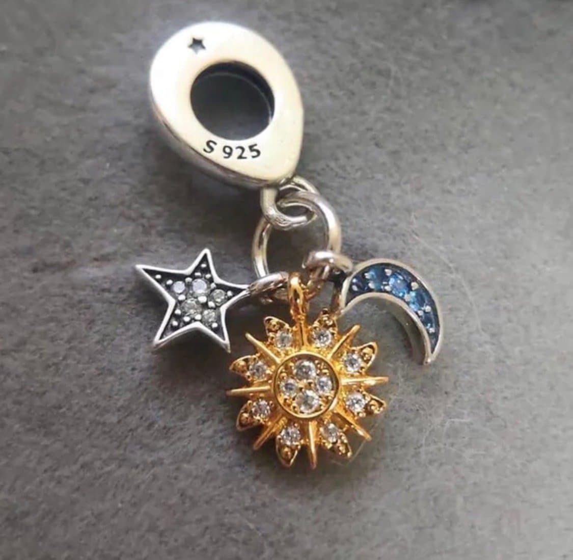 Pandora Two-tone Celestial Triple Dangle Charm - Image 1