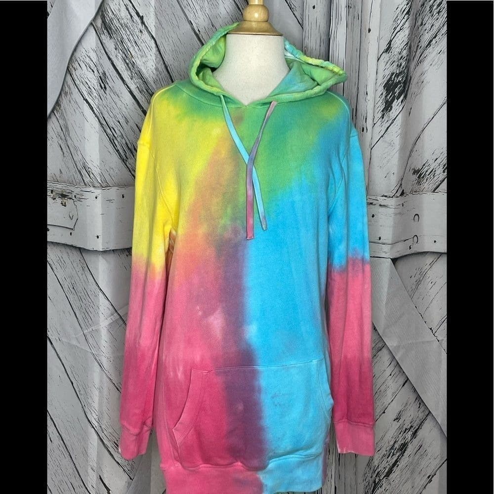 Spiritual Gangster for VS PINK Tie Dye Hoodie Dress Size XS - Thumbnail 2
