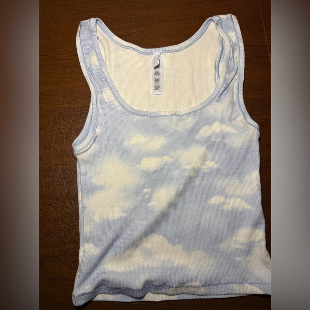 SKIMS Cloud Sky Ribbed Cropped Tank - Thumbnail 4