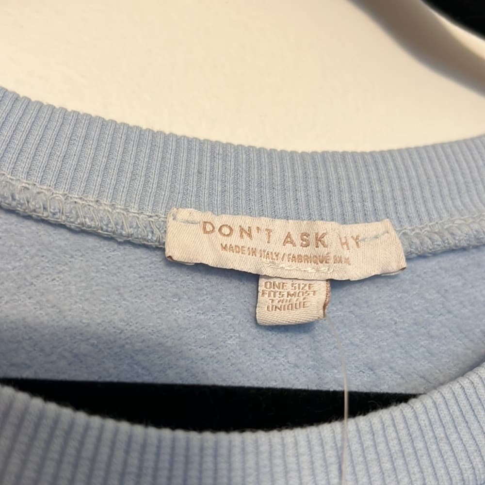 Aerie Don't Ask Why Distressed Cropped Sweatshirt - Thumbnail 5