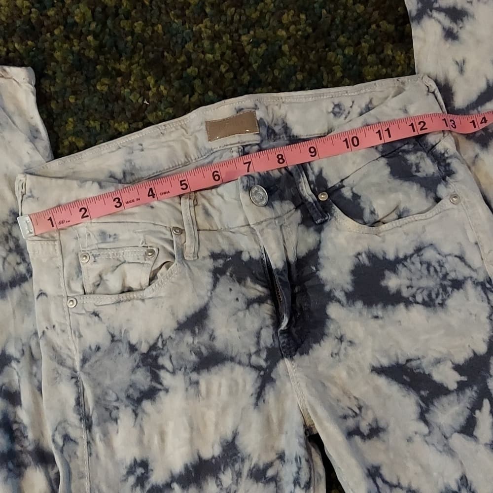 MOTHER Tie-Dye Blue and White Jeggings - Thumbnail 7