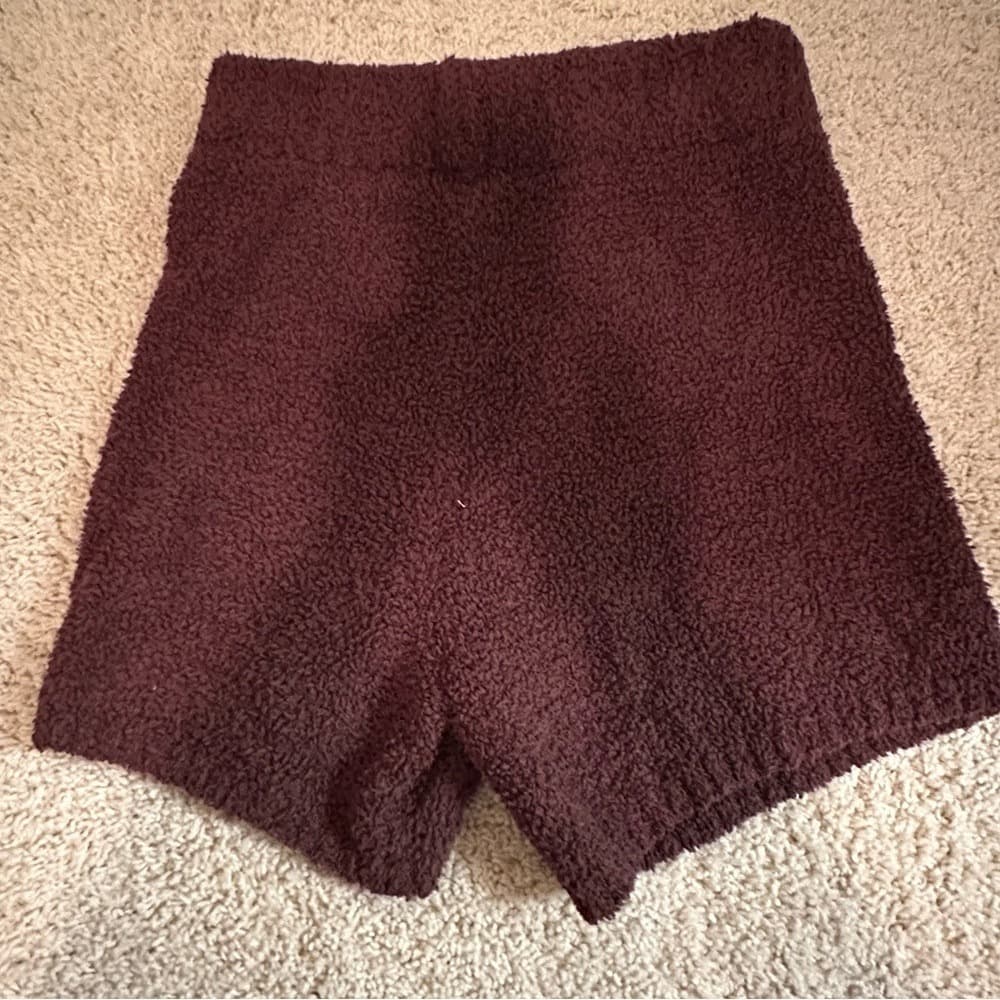SKIMS Cozy Teddy Shorts in Chocolate Brown - Thumbnail 3