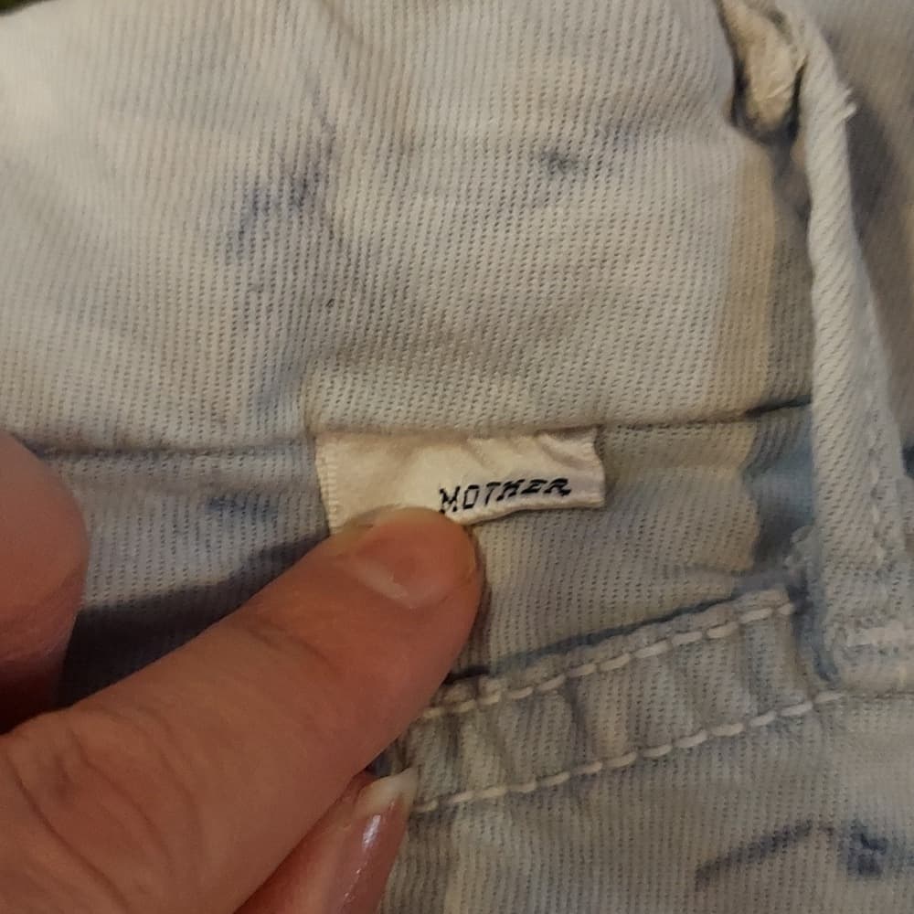MOTHER Tie-Dye Blue and White Jeggings - Thumbnail 11