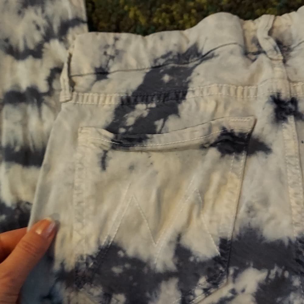 MOTHER Tie-Dye Blue and White Jeggings - Thumbnail 10