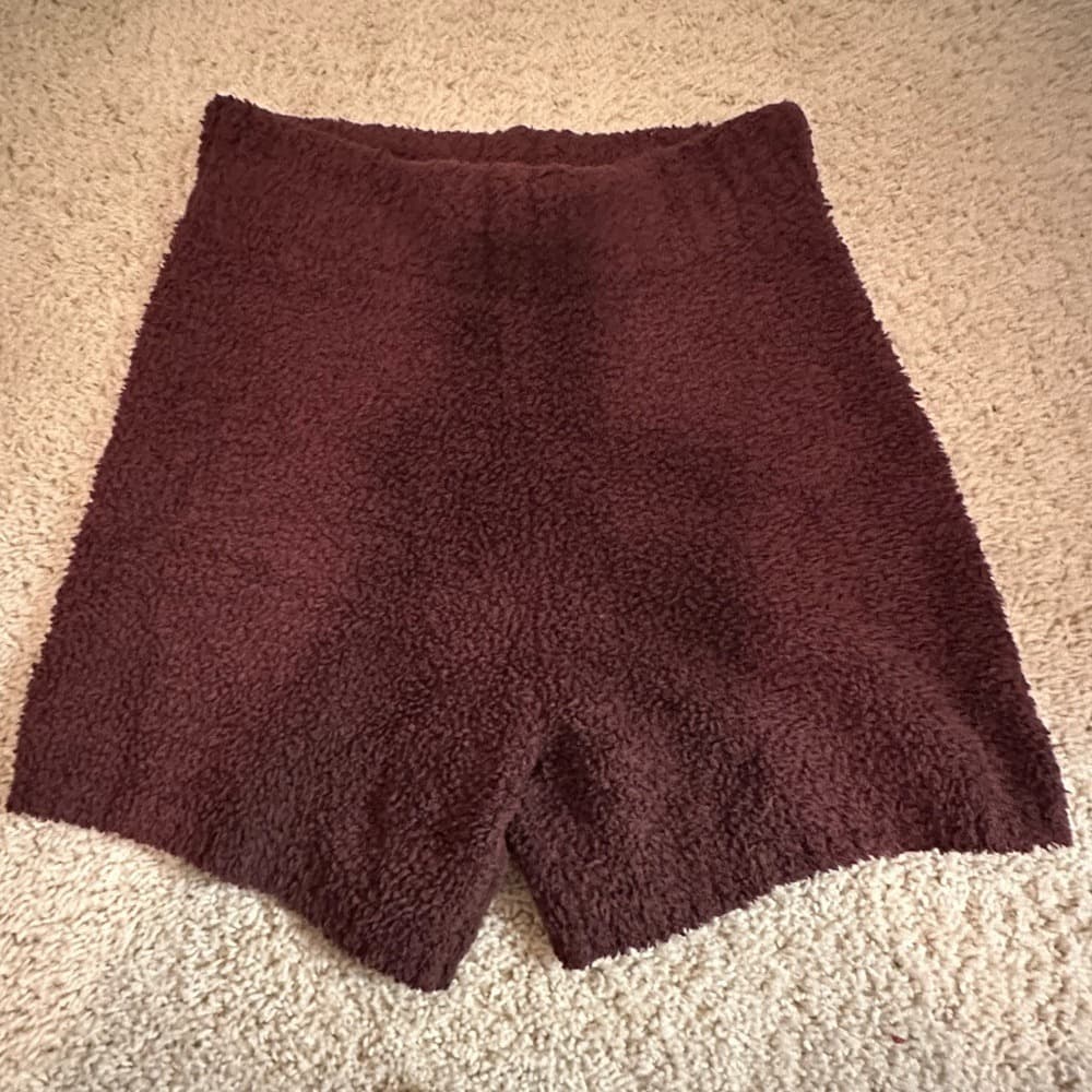 SKIMS Cozy Teddy Shorts in Chocolate Brown - Thumbnail 2