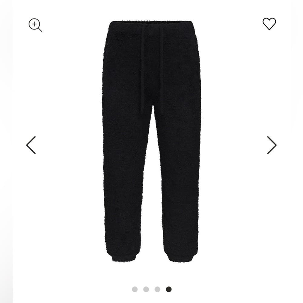 SKIMS Black Cozy Track Joggers - Thumbnail 3