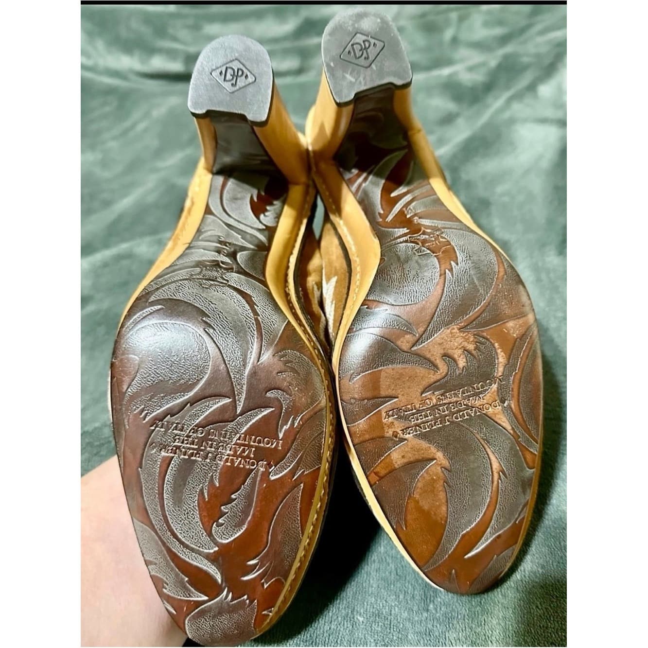 Donald J Pliner Western Couture Bozza Brown Suede Mules - Thumbnail 2