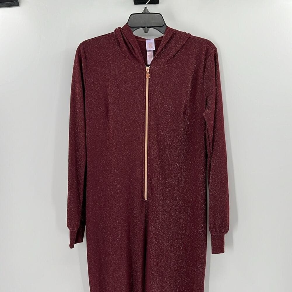 Savage x Fenty Sleep & Shine Hooded Onesie in Red Cocoa - Thumbnail 3