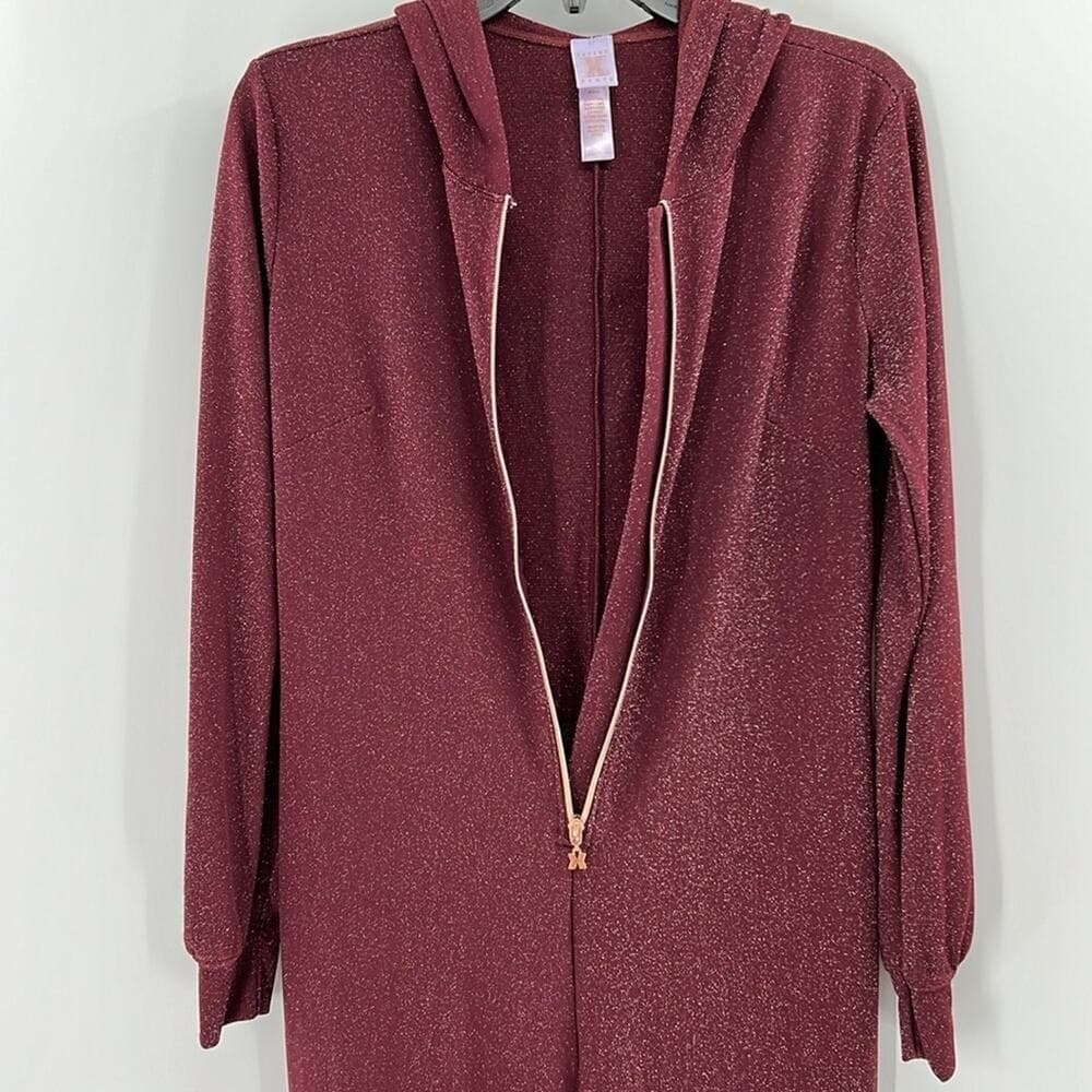 Savage x Fenty Sleep & Shine Hooded Onesie in Red Cocoa - Thumbnail 6