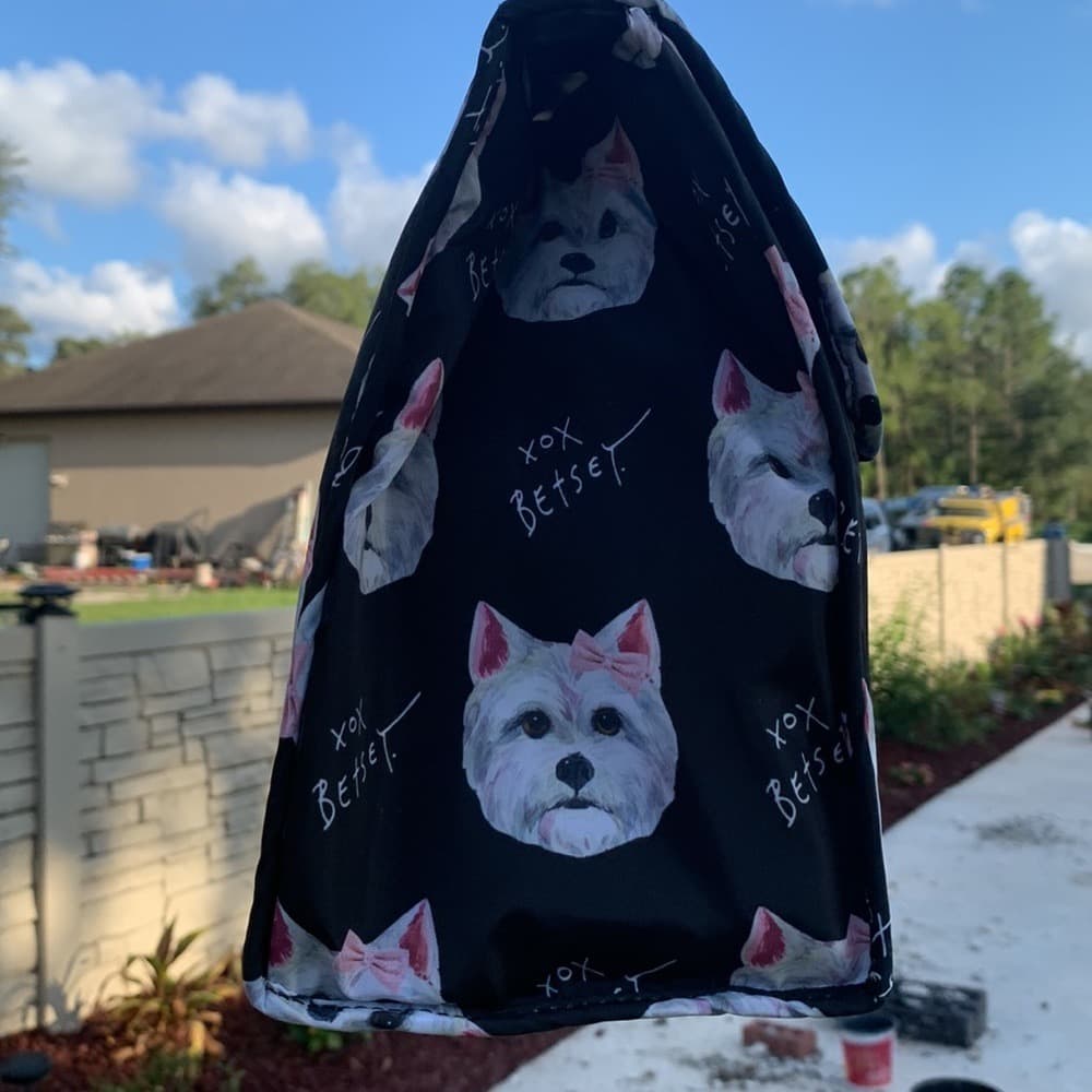 Betsey Johnson Lunch Tote with Westie Dog Print - Thumbnail 3