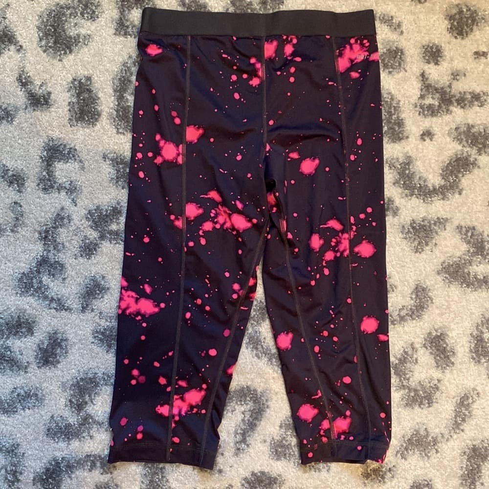 Nike Pro Black and Hot Pink Splatter Capris - Thumbnail 4