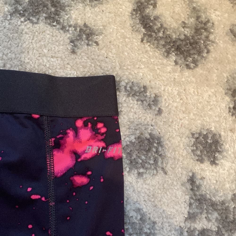 Nike Pro Black and Hot Pink Splatter Capris - Thumbnail 5