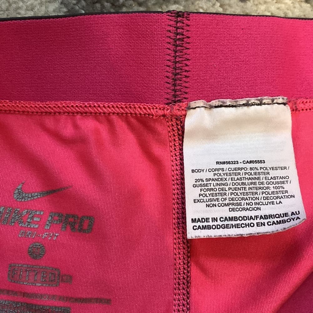 Nike Pro Black and Hot Pink Splatter Capris - Thumbnail 3