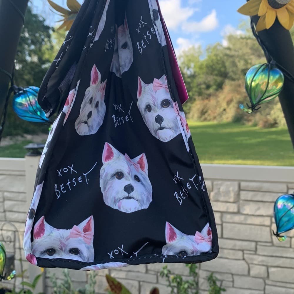 Betsey Johnson Lunch Tote with Westie Dog Print - Thumbnail 2