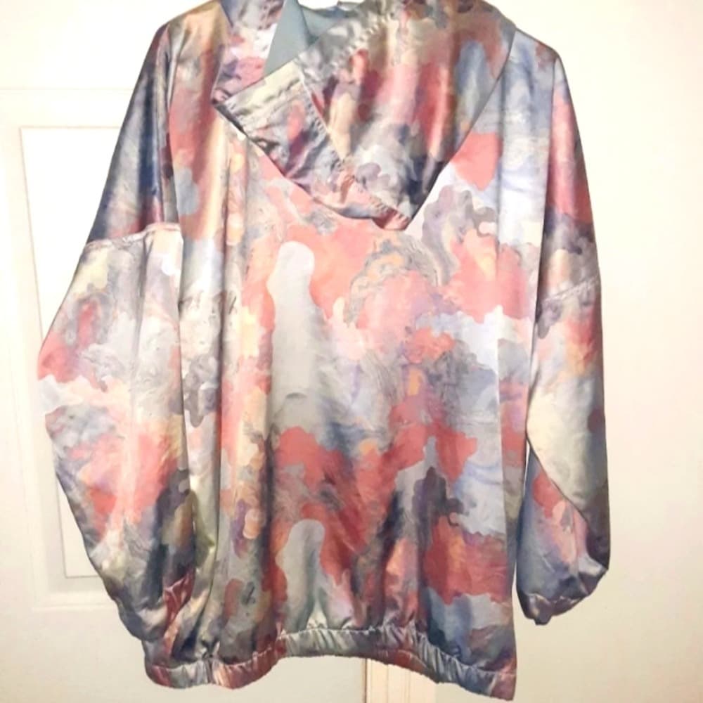 Adidas Multicolor Abstract Print Windbreaker Jacket - Thumbnail 2