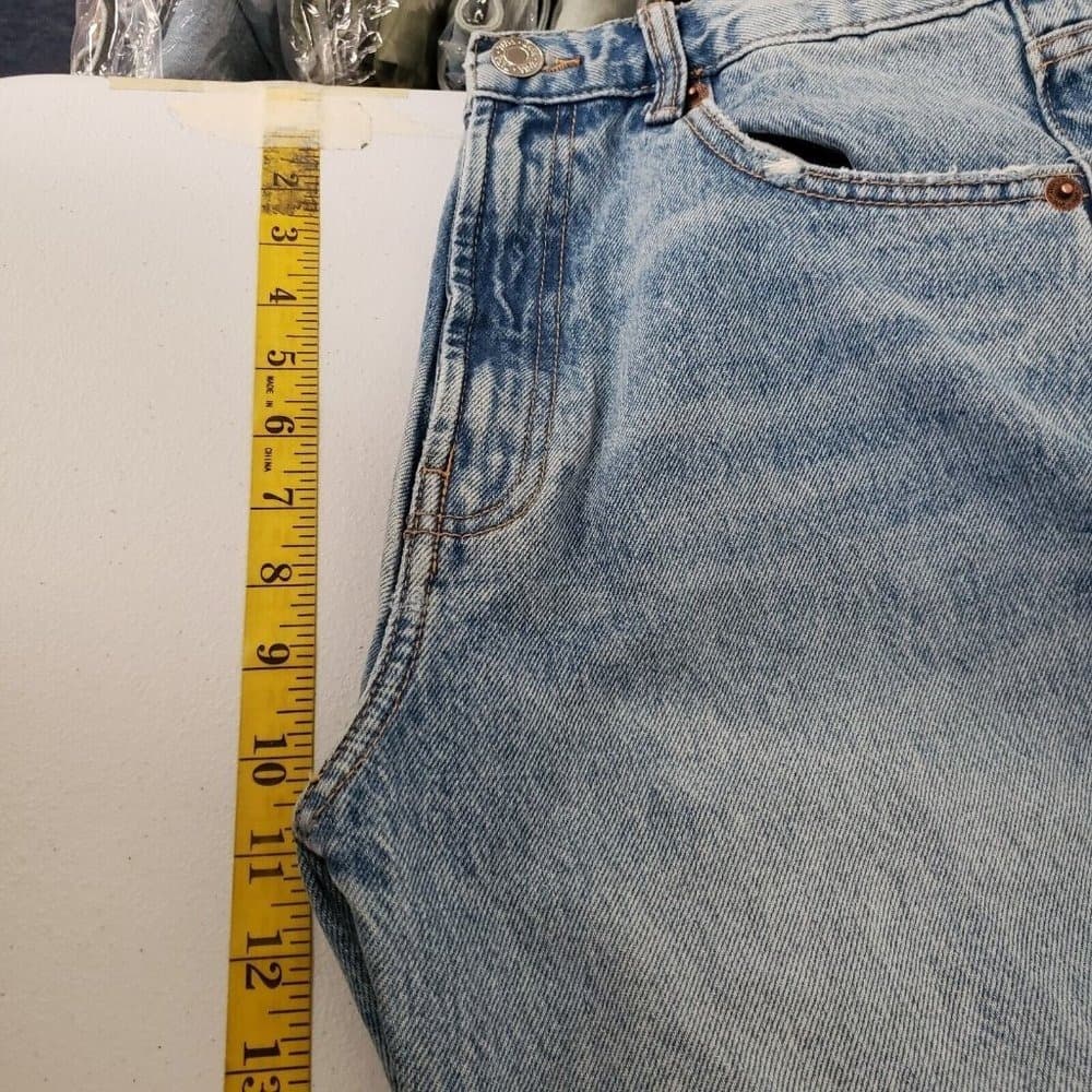 Zara Light Blue Distressed Wide Leg Jeans - Thumbnail 7