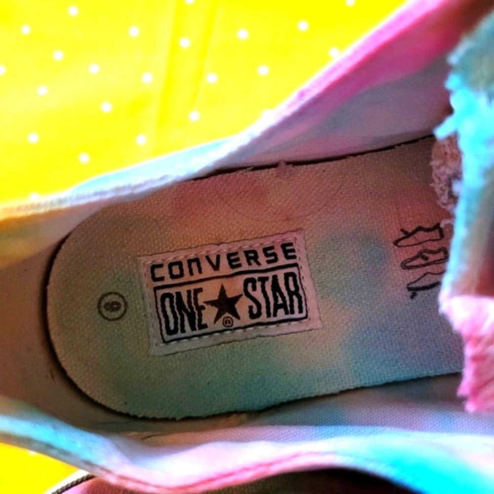 Converse Tie-Dye Multicolor Low Top Sneakers - Thumbnail 6