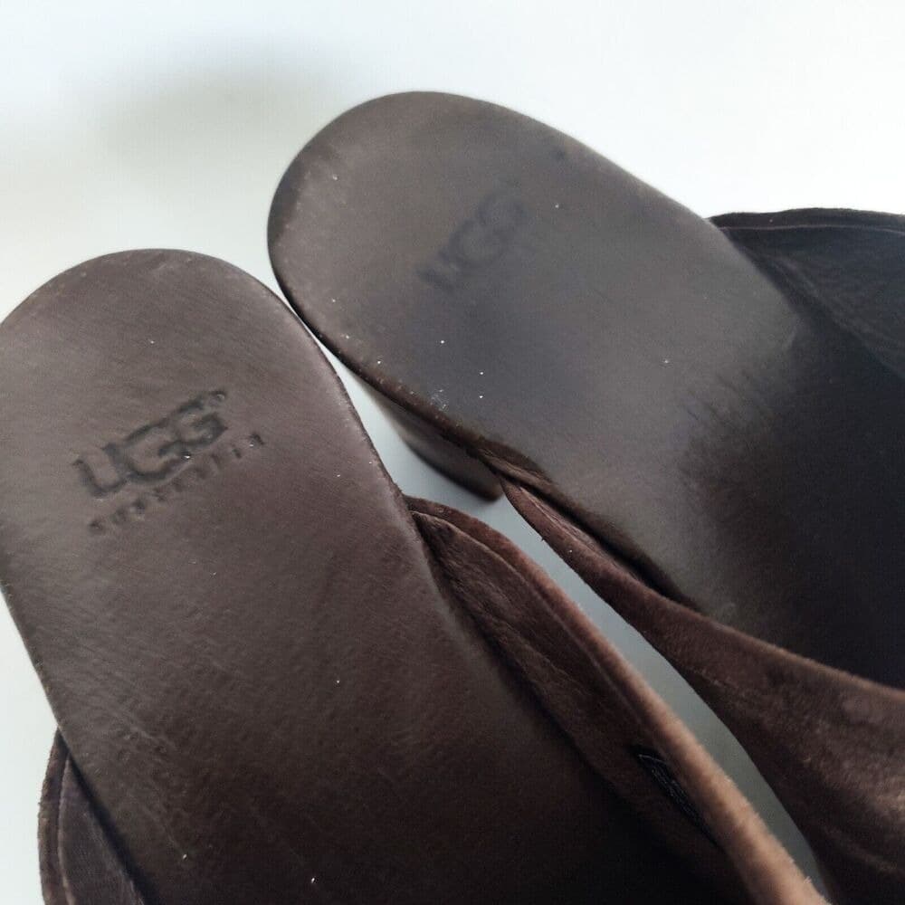 UGG Brown Suede Clogs - Thumbnail 9