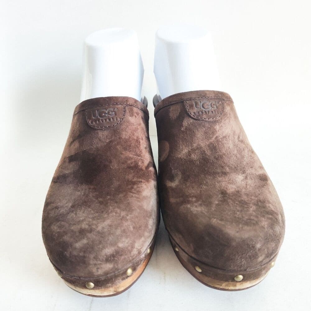UGG Brown Suede Clogs - Thumbnail 5
