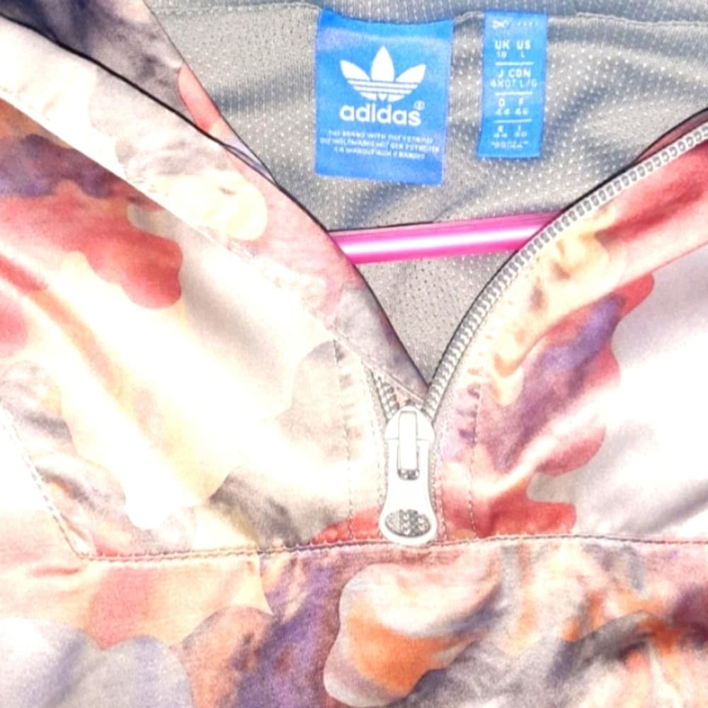Adidas Multicolor Abstract Print Windbreaker Jacket - Thumbnail 4