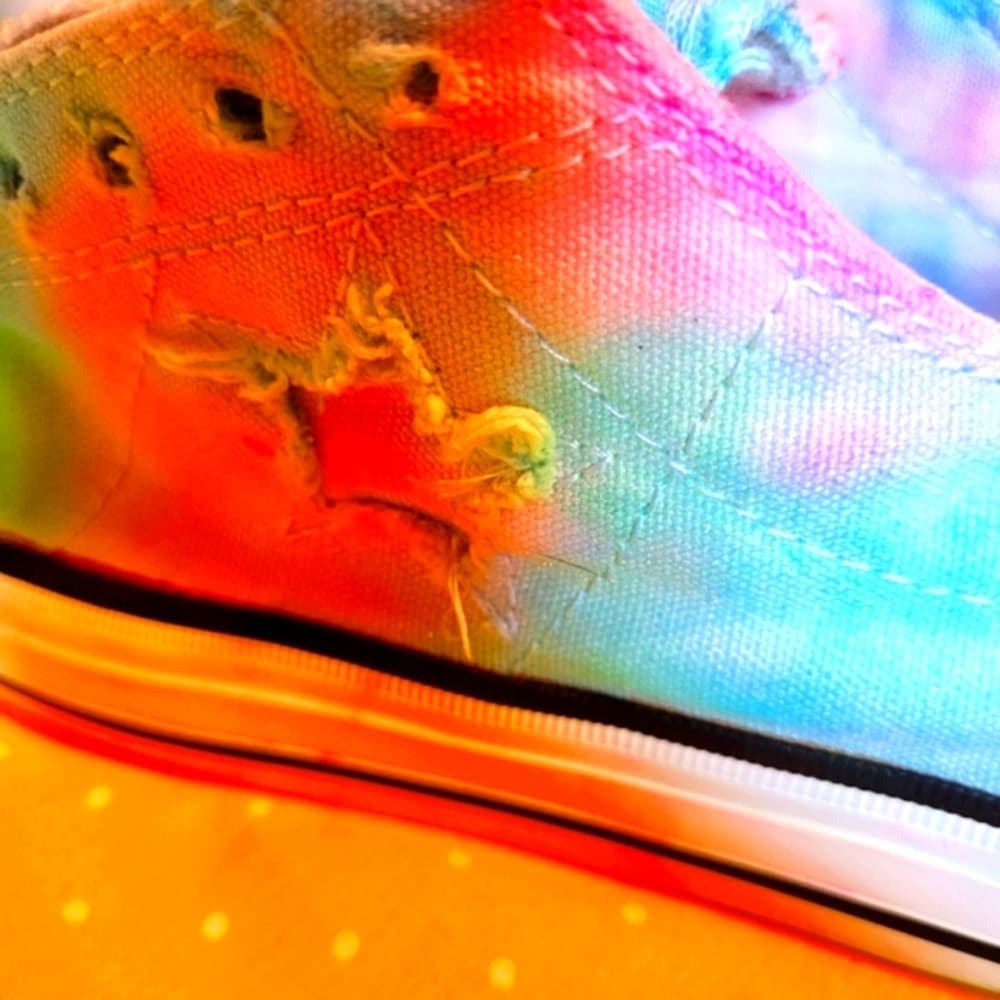 Converse Tie-Dye Multicolor Low Top Sneakers - Thumbnail 8