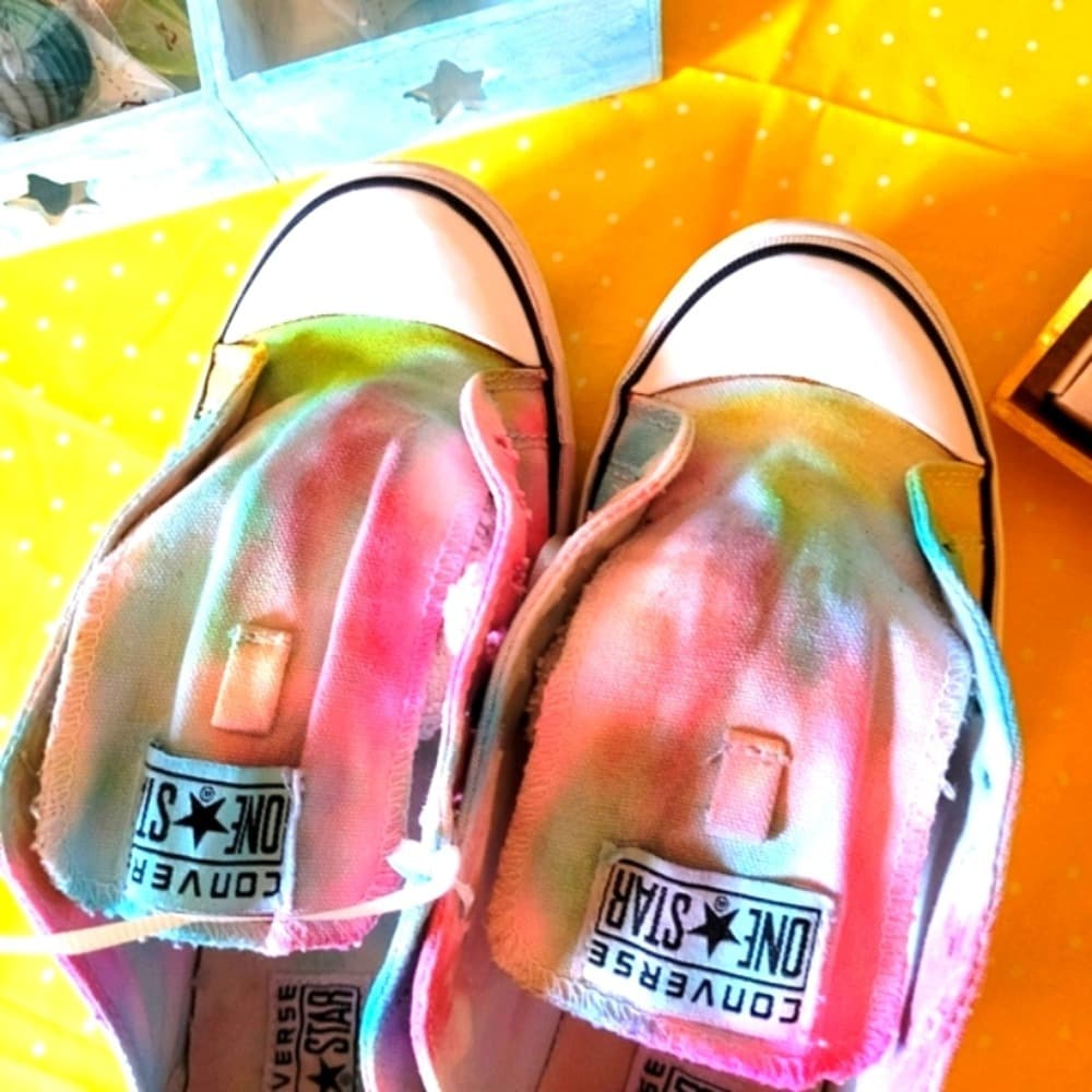 Converse Tie-Dye Multicolor Low Top Sneakers - Thumbnail 7