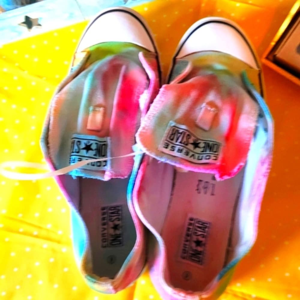 Converse Tie-Dye Multicolor Low Top Sneakers - Thumbnail 3