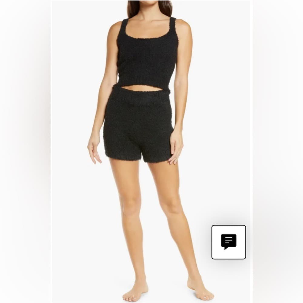SKIMS Black Cozy Knit Shorts