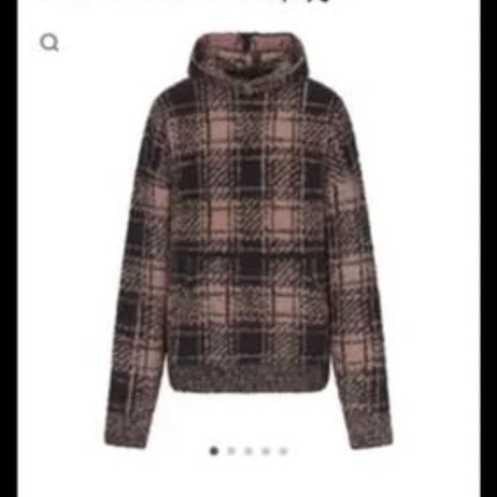 SKIMS Plaid Cozy Sweater Hoodie