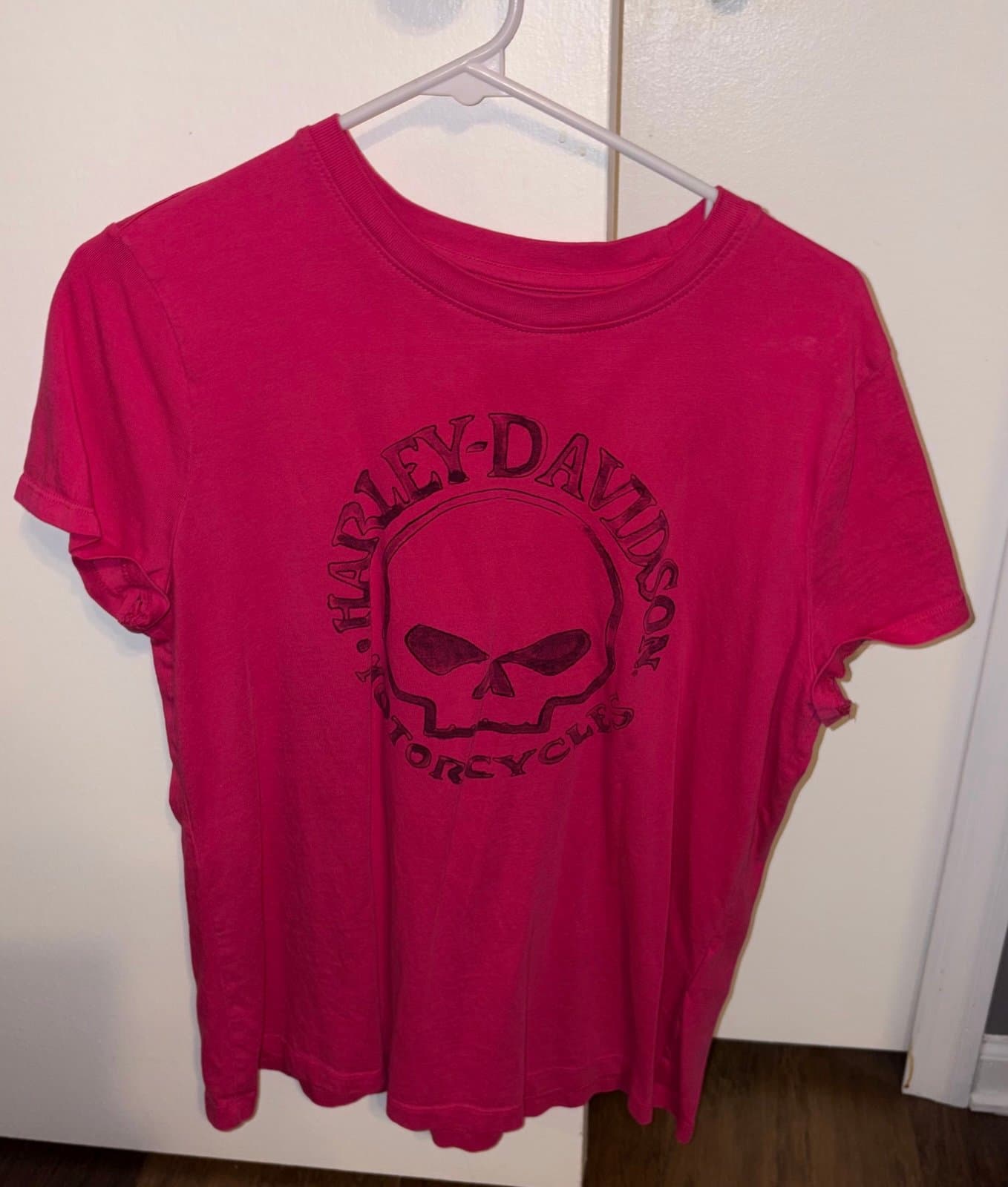 Harley-Davidson Wllie G Skull Hot Pink Tee