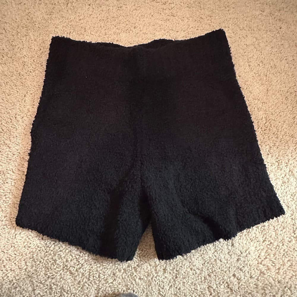 SKIMS Black Cozy Knit Shorts - Thumbnail 3