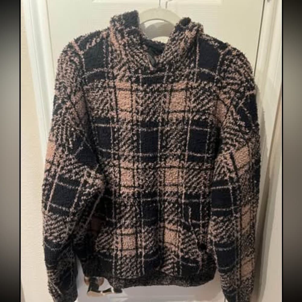 SKIMS Plaid Cozy Sweater Hoodie - Thumbnail 2