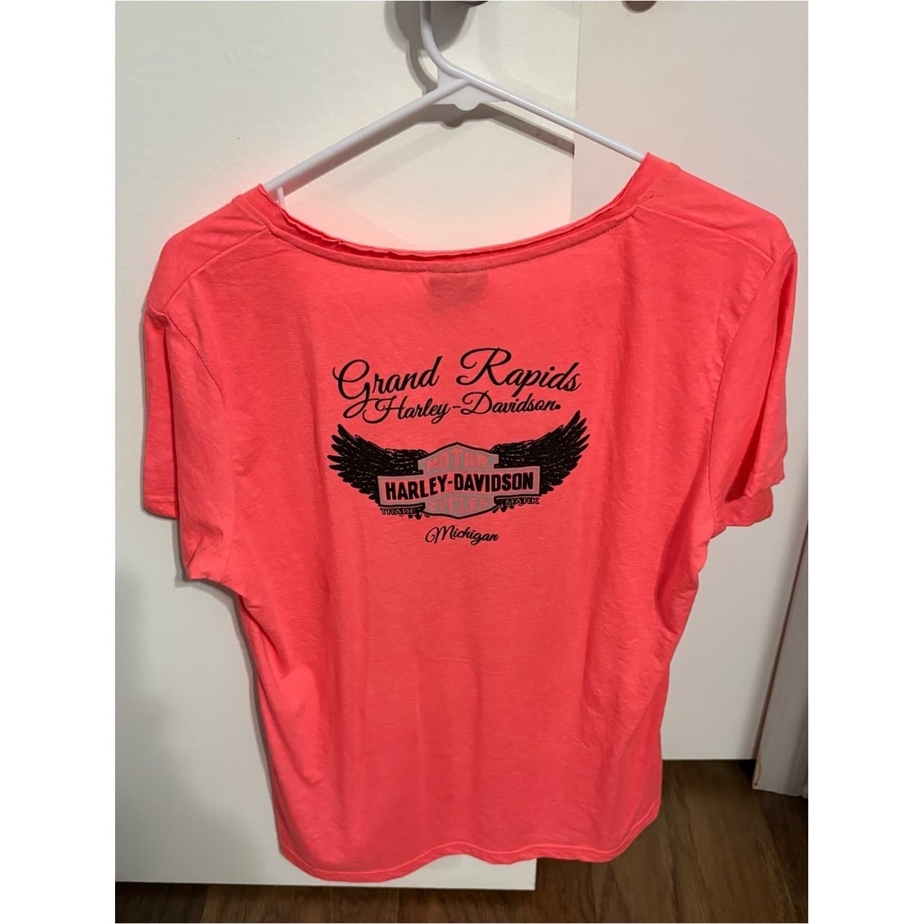 Harley-Davidson Grand Rapids MI Coral Pink Graphic Tee - Thumbnail 2